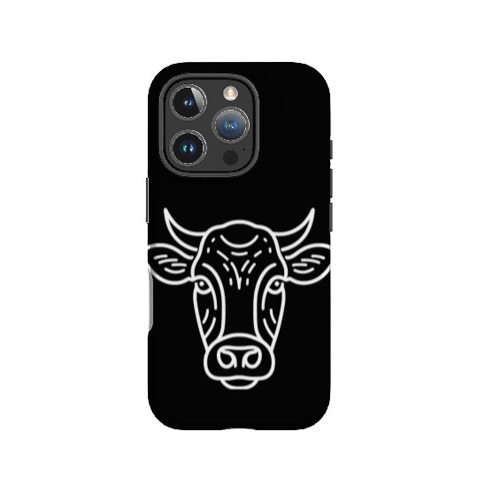 Cow face cows vector farm animal art path7 IPhone Cases