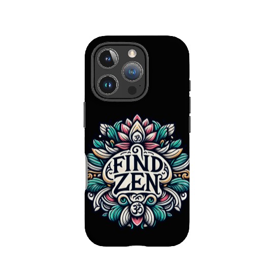 Find Zen, Zen Yoga Design IPhone Cases