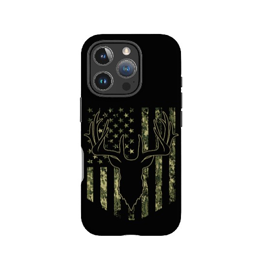 Camouflage USA Flag Deer Hunting Camo IPhone Cases