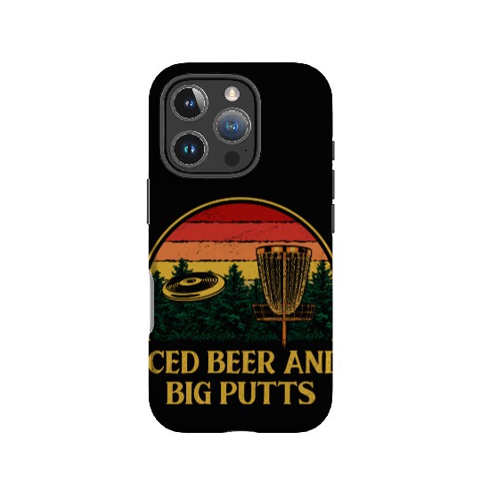 Iced Beer and Big Putts Disc Golf Beer Lover Golfe IPhone Cases