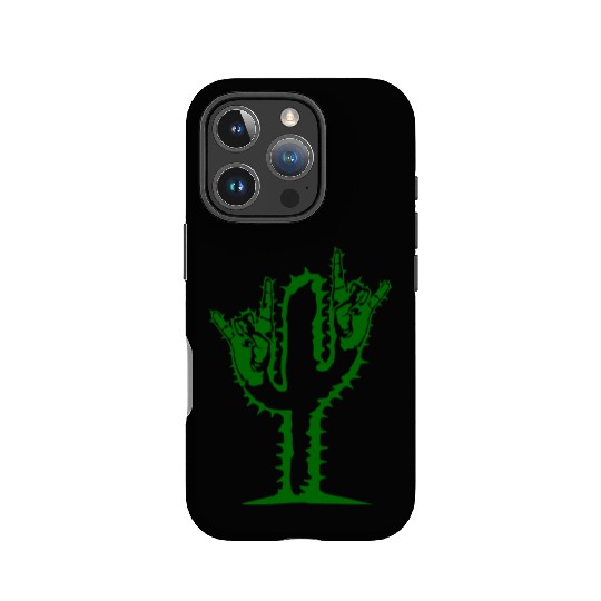 Cactus Plant Heavy Metal Hard Rock Hand Gesture IPhone Cases
