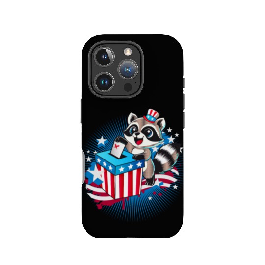 A raccoon casts his vote in the US election IPhone Cases