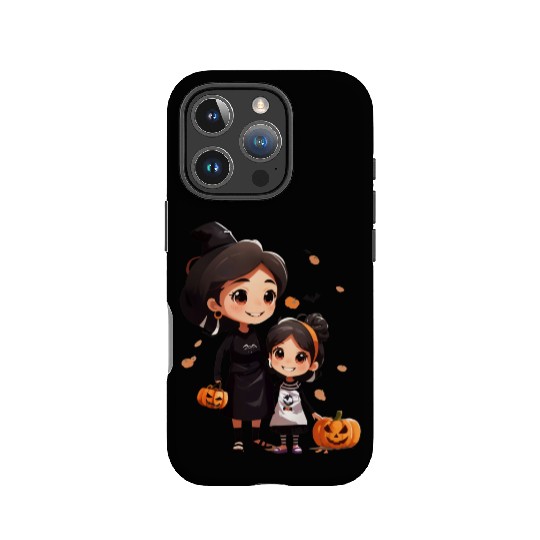 Mother and Daughter Halloween Trick-or-Treat Fun IPhone Cases