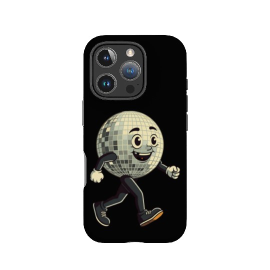 Disco Ball Walking - Retro Funk in Motion IPhone Cases