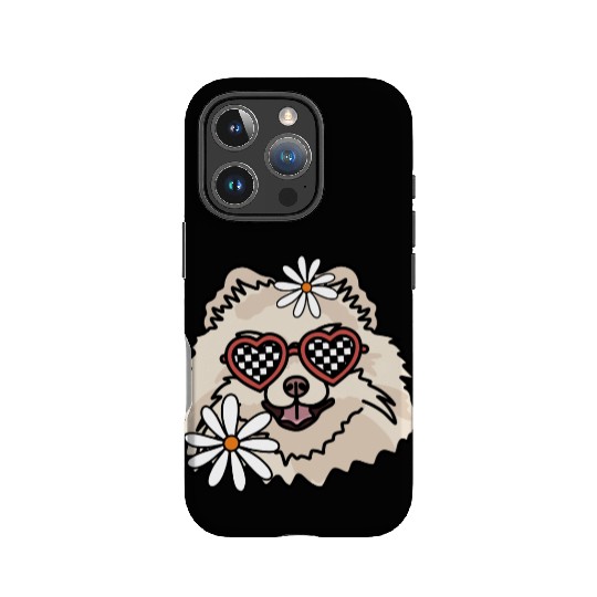 Pomeranian Retro Dog IPhone Cases