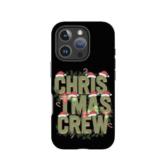 Christmas Crew with Santa Hats and Candy Canes IPhone Cases