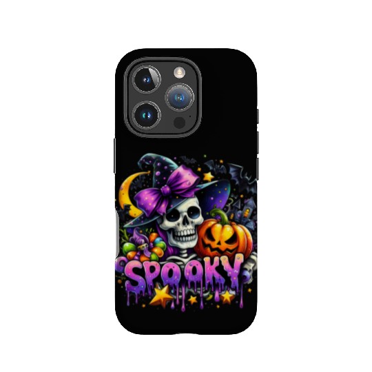 Halloween Spooky Season Witch Skeleton IPhone Cases