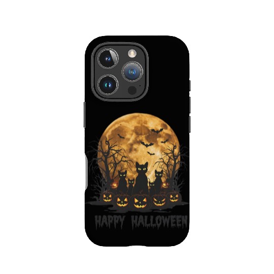 Midnight Cats: Spooky Halloween Night IPhone Cases