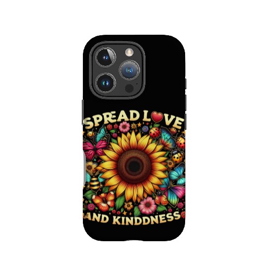 Spread Love & Kindness Sunflower Design IPhone Cases