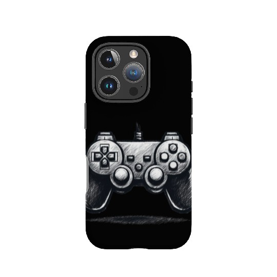 Gamer Controller Cartoon Charcoal Gaming Art IPhone Cases