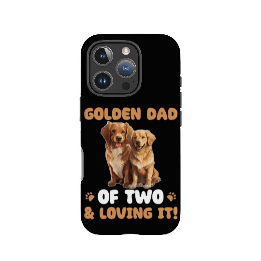 Golden Retriever Golden Dad Of Two IPhone Cases