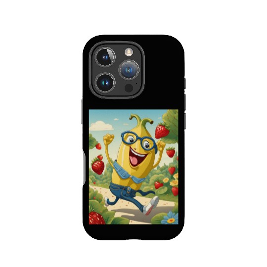 The laughed banana colourful design. IPhone Cases