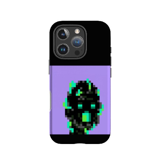 Pixel Black Emerald IPhone Cases