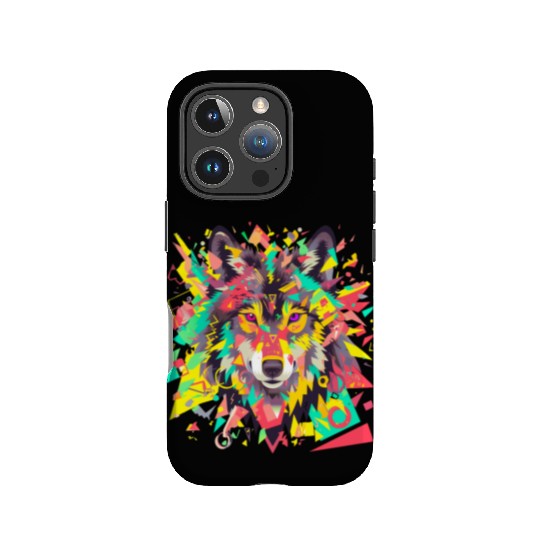 Majestic Pop Art Alpha Wolf - Vibrant Warm IPhone Cases