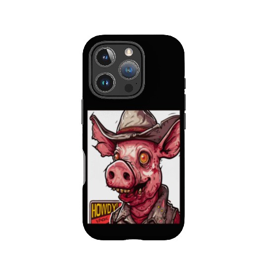 hillbilly redneck zombie cowboy pig IPhone Cases
