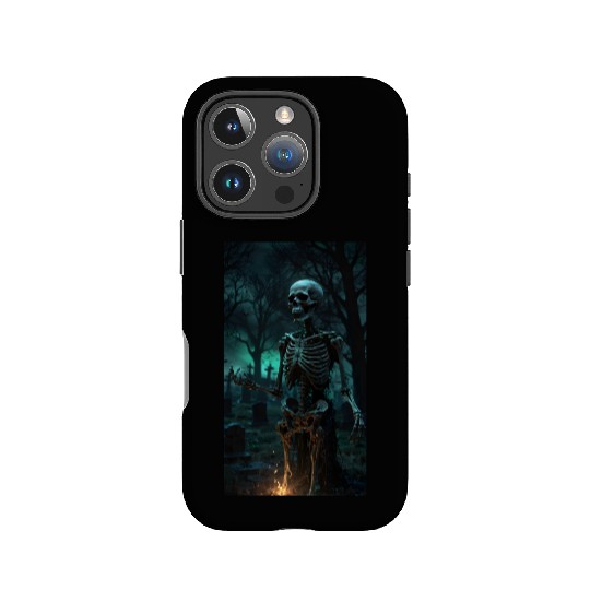 Rising Skeleton in the Graveyard IPhone Cases