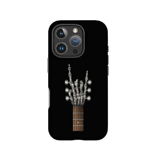 Rock On Guitar Neck Skeleton Hand Sign Rock & Roll IPhone Cases