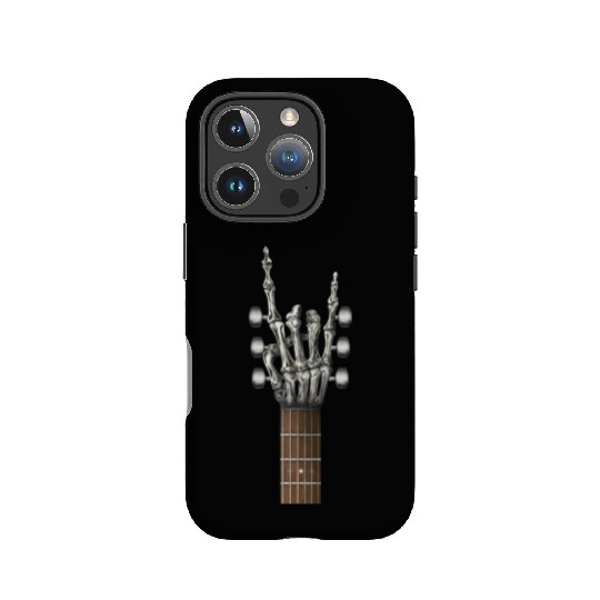 Rock On Guitar Neck Skeleton Hand Sign Rock & Roll IPhone Cases