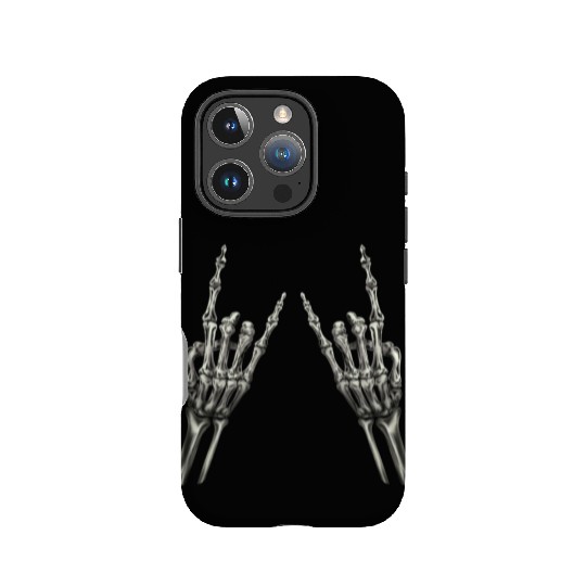 Rock On Rock Star Skeleton Hands Rocker Halloween IPhone Cases