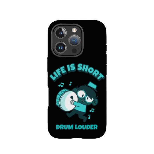 Retro cartoon drummer IPhone Cases