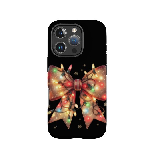 Christmas Light Coquette Bow IPhone Cases