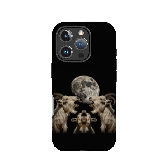 Goat Farm Animal Farmer Howling Moon IPhone Cases