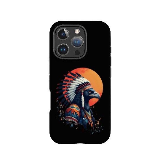 Wind Feather Native American Illustration IPhone Cases