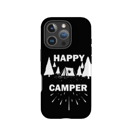 Happy camping in the mountains and nature IPhone Cases