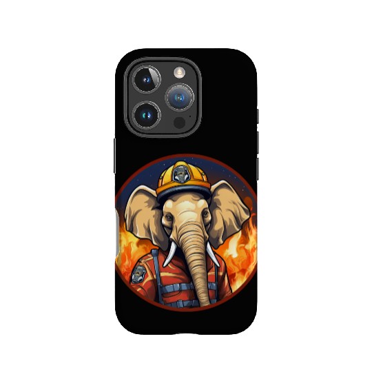 Firefighter elephant IPhone Cases