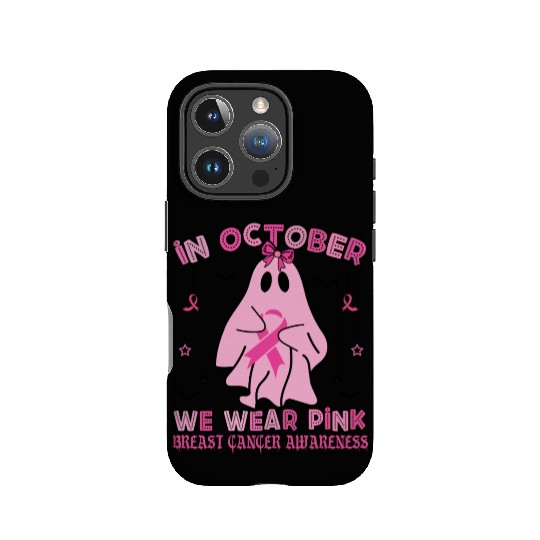 Halloween Breast Cancer Pink Ghost IPhone Cases