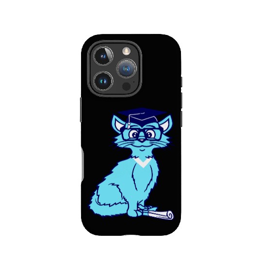 College Degree Cat School-leaving Certificate Pass IPhone Cases