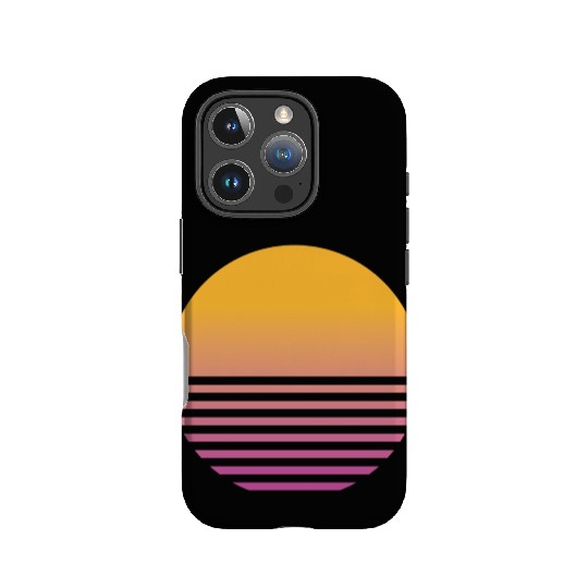 Retro Sunset - 80s Vaporwave Aesthetic IPhone Cases