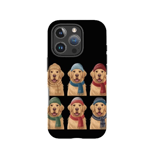 Winter Cute Golden Retriever IPhone Cases