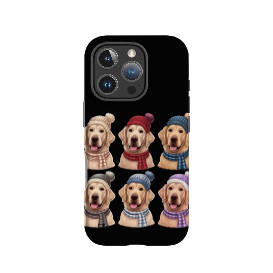 Winter Cute Golden Retriever Christmas IPhone Cases