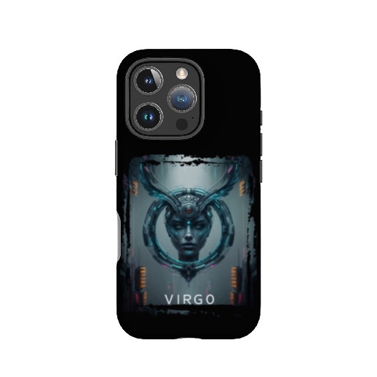 Zodiac sign Virgo in cyberpunk era Future IPhone Cases