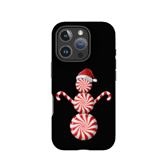 Funny Christmas IPhone Cases Peppermint Candy Snowman