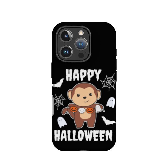 Monkey Happy Halloween Pumpkin Bat Costume IPhone Cases