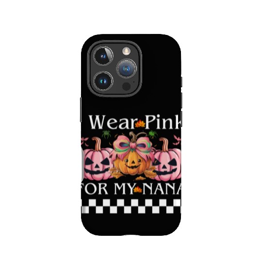 I Wear Pink For My NANA Retro Breast Cancer Design IPhone Cases