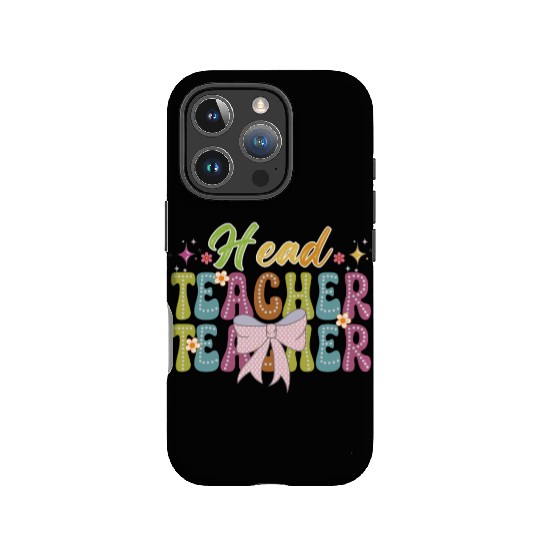 Head Teacher Coquette Bow , Teacher Design IPhone Cases