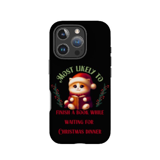 Most Likely To Christmas Bookish Quotes IPhone Cases