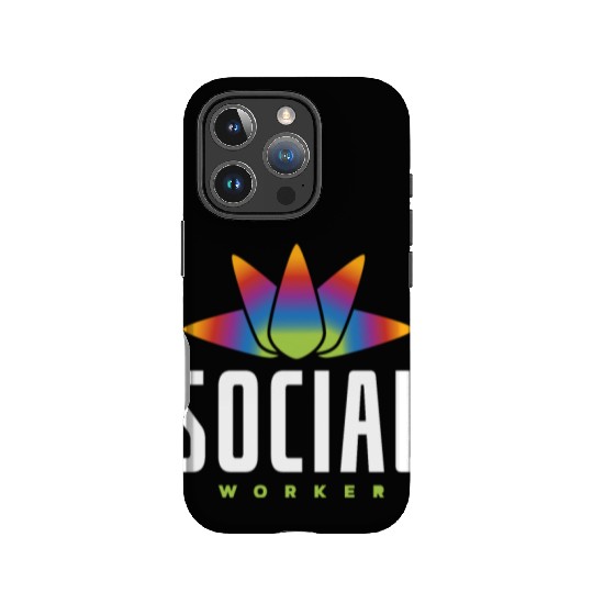 Social Worker Rainbow Lotus IPhone Cases
