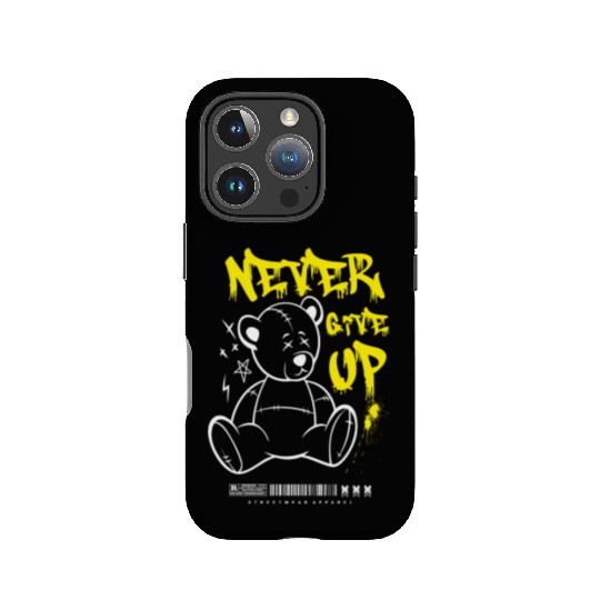 Teddy Bear "Never Give Up" IPhone Cases