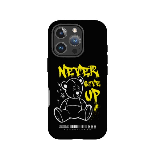 Teddy Bear "Never Give Up" IPhone Cases