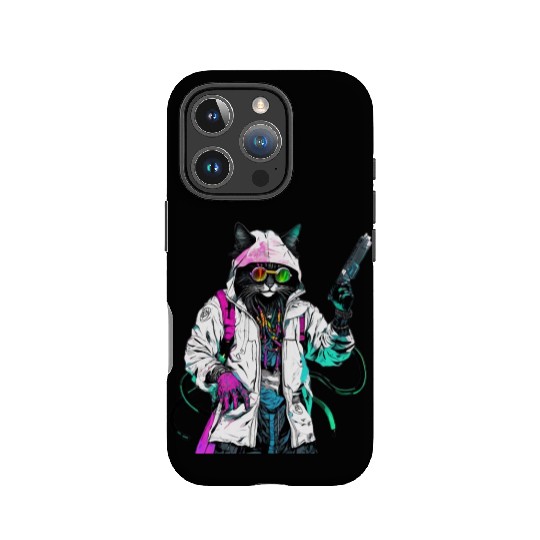 Rastafari Cyberpunk Bad Cat IPhone Cases