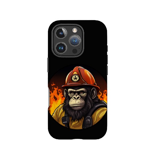 Firefighter monkey IPhone Cases