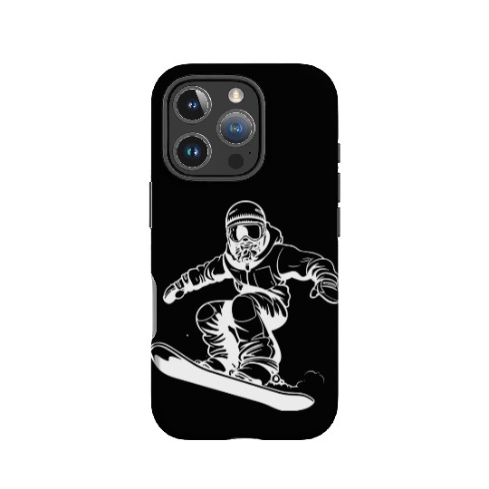 Snowboarding Guy Sketch IPhone Cases