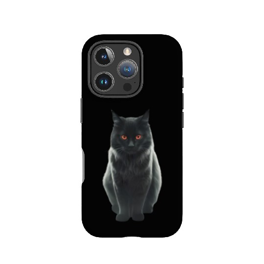 Red-Eyed Feline Nightmares: Creepy Cat IPhone Cases