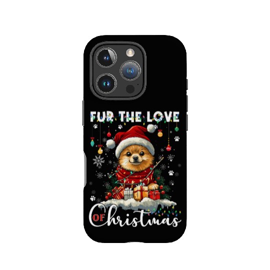 Pomeranian Christmas Tree Decorations Dog Lover IPhone Cases