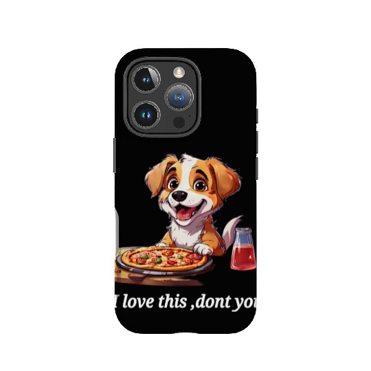 doggy with pizza IPhone Cases