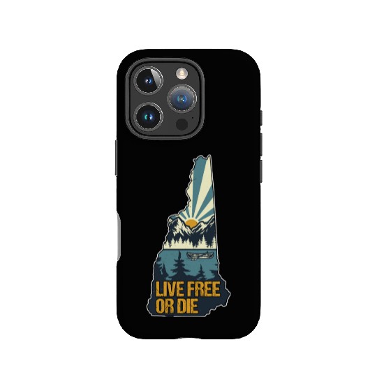 Live Free or Die Retro New Hampshire Nature IPhone Cases